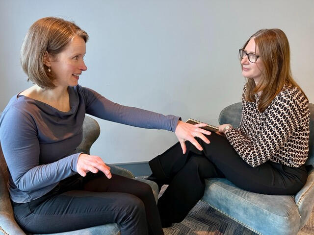 Executive Coaching Eimear Carney in a one-to-one session with a client