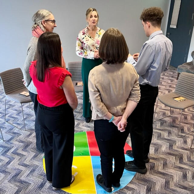 Leadership Development Isolde Norris facilitating a leadership activity
